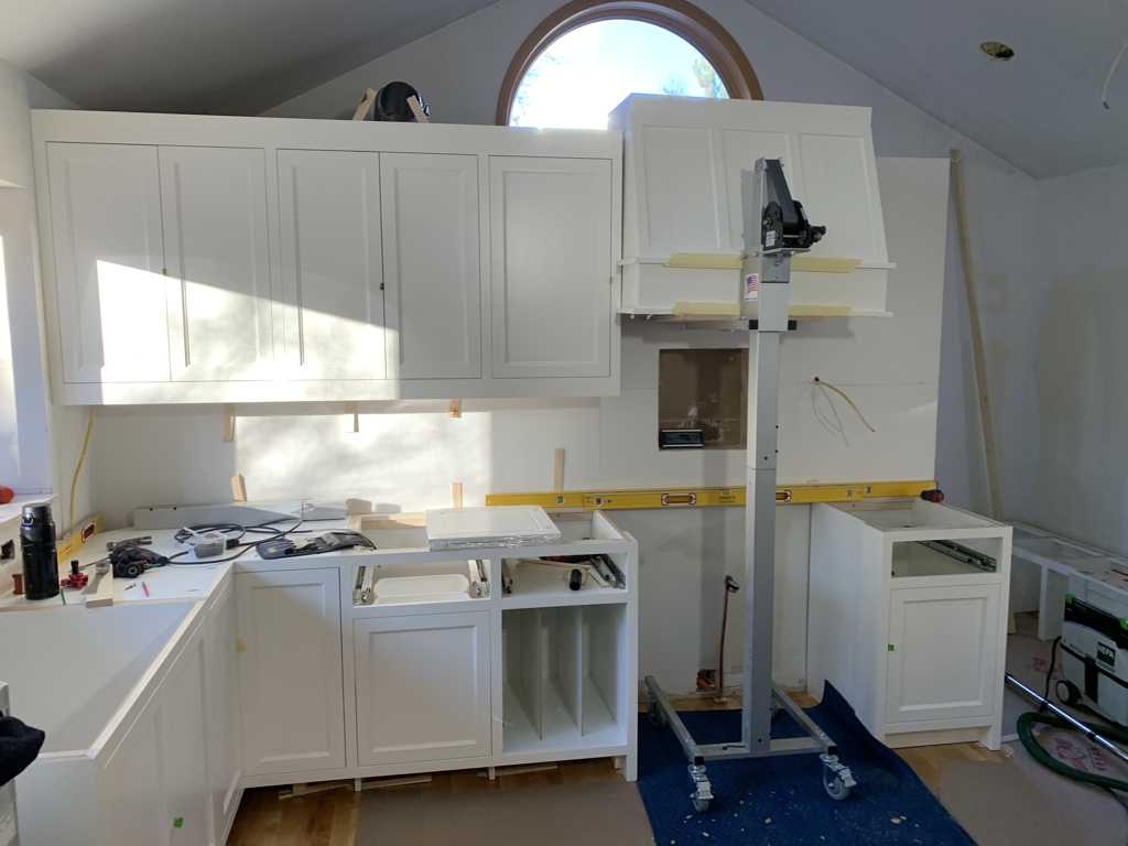 custom white shaker kitchen installation