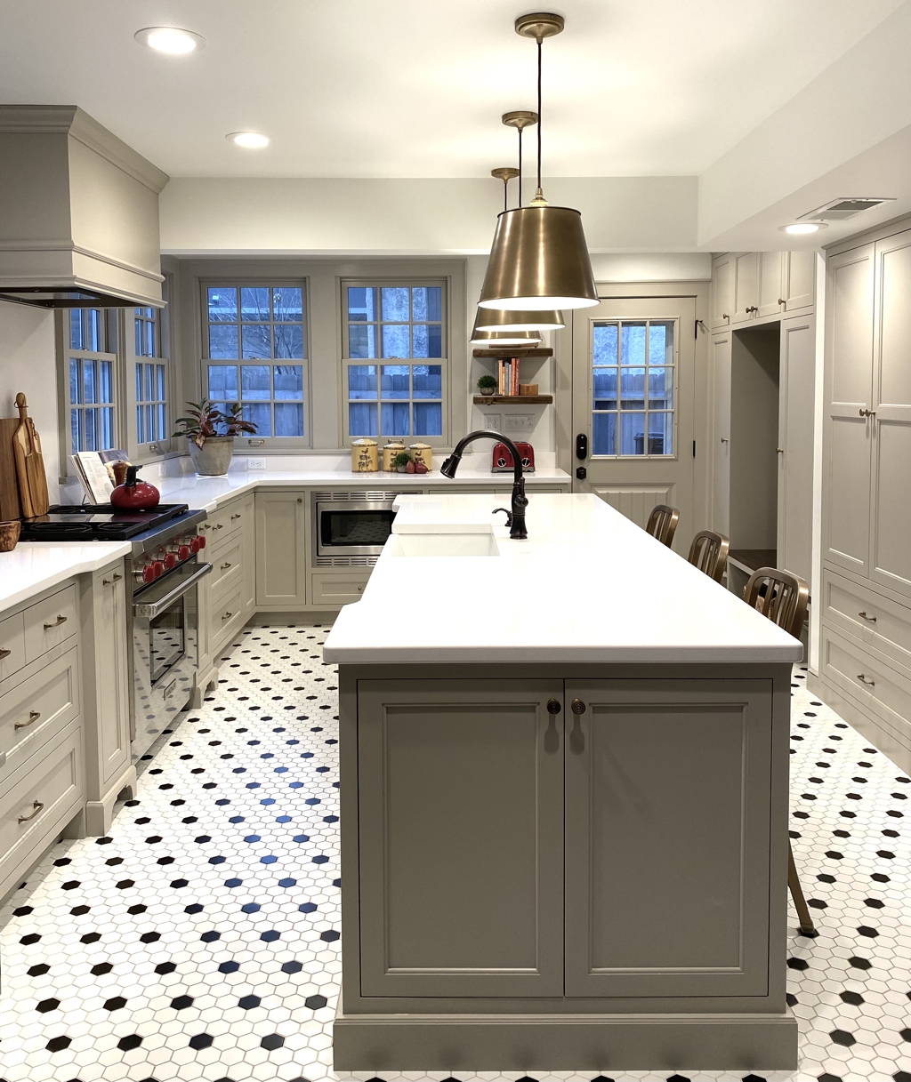custom inset shaker gray kitchen